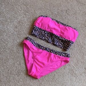New: Hot Pink/ Leopard bikini MEDIUM